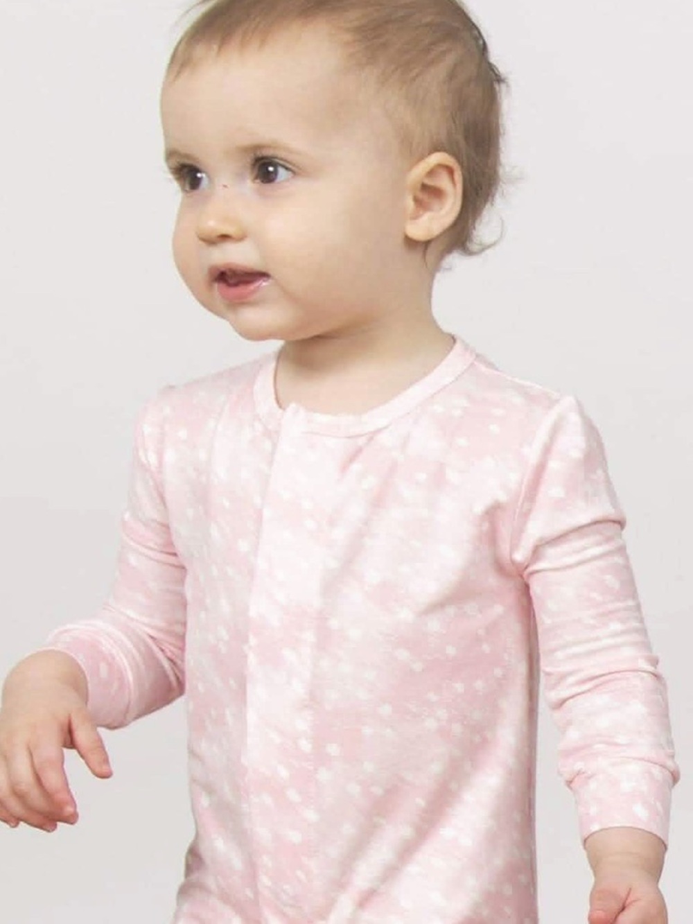 Magnetic Me Pink Baby Coverall pink Doeskin print